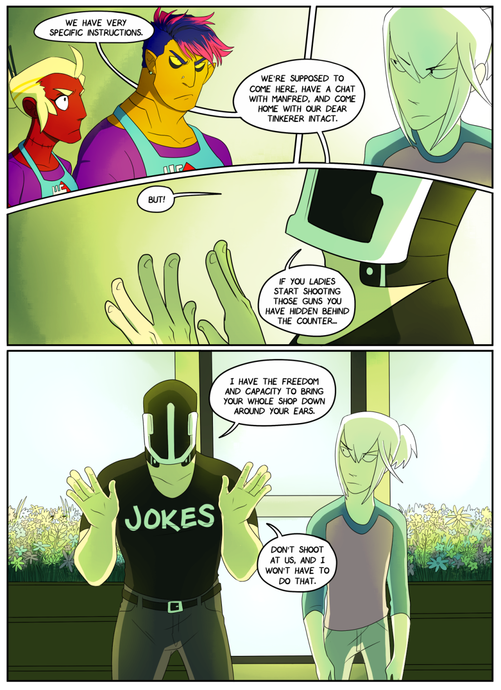 Alias: *roll to threaten flowershop employees*