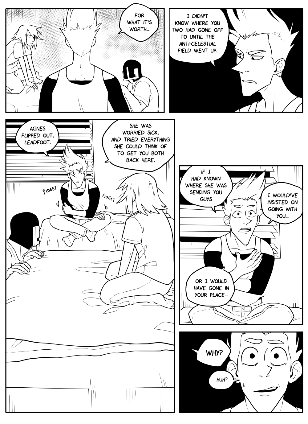 Billy's instant regret when all she's trying to do is mediate and calm everyone down
but in the process reminding Leadfoot that she's in the room, too, and thus is also
a target for head-biting.